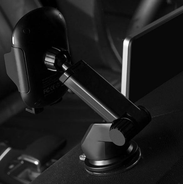 Support De Chargeur De Voiture Sans Fil Qi Avec Capteur Infrarouge Automatique