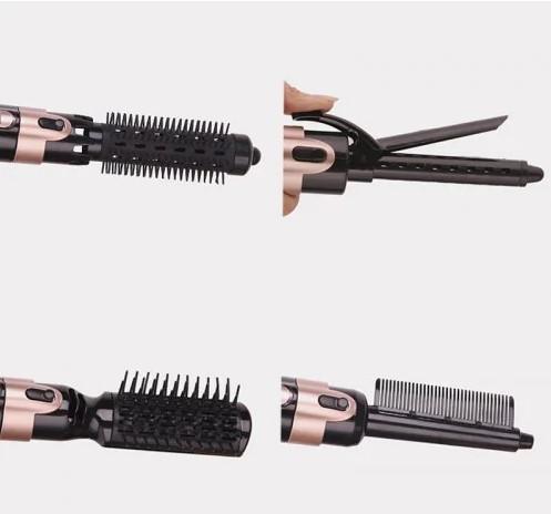 Tige De Curling À Ions Négatifs Pour Coiffeuse À Air Chaud 4 En 1 Avec Fonction De Sèche-Cheveux