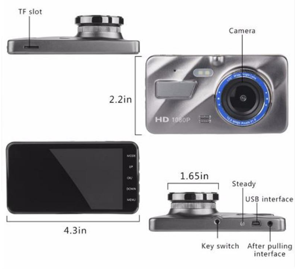 Caméra De Bord À Double Caméra De Bord Avant Et Arrière