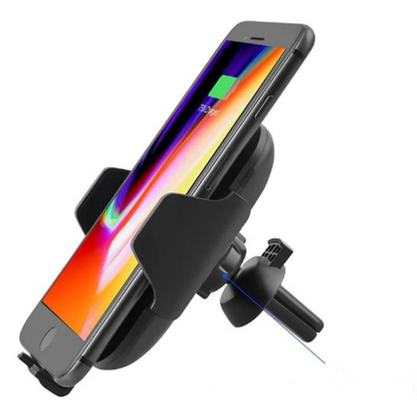 Support De Chargeur De Voiture Sans Fil Qi Avec Capteur Infrarouge Automatique