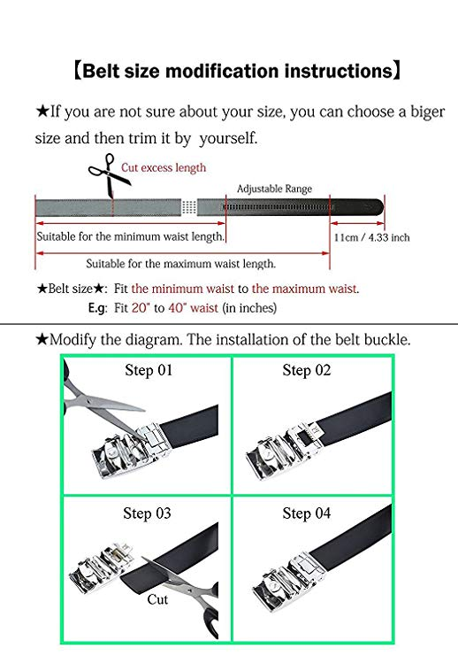 Ceinture En Cuir À Mécanisme De Boucle Réglable Pour Homme