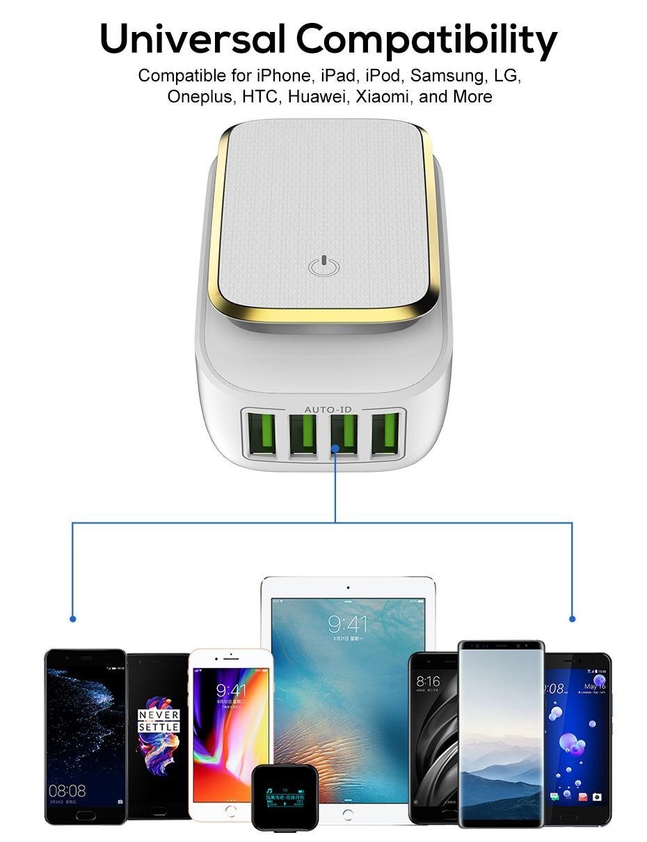 Adaptateur De Chargeur Usb Pour Lampe Led 2-En-1