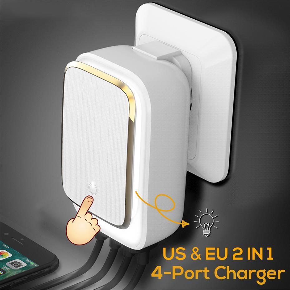 Adaptateur De Chargeur Usb Pour Lampe Led 2-En-1