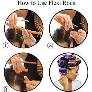 42P Curling Flexi Rods-Cannes Flexibles De Haute Qualité