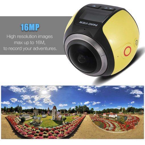 Dash Cam 360 Wifi-Caméra Panoramique 4K