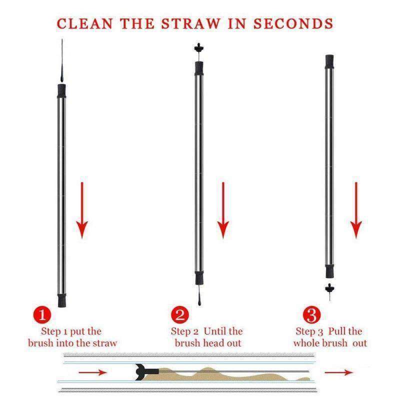 Paille Réutilisable Pliable