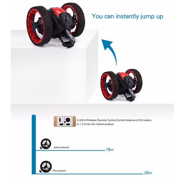 Voiture Rc Bounce Avec Éclairage Led À Rotation Flexible Des Roues
