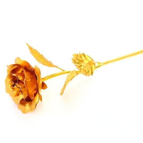 Rose Plaquée Or-Rose D'Or 24K