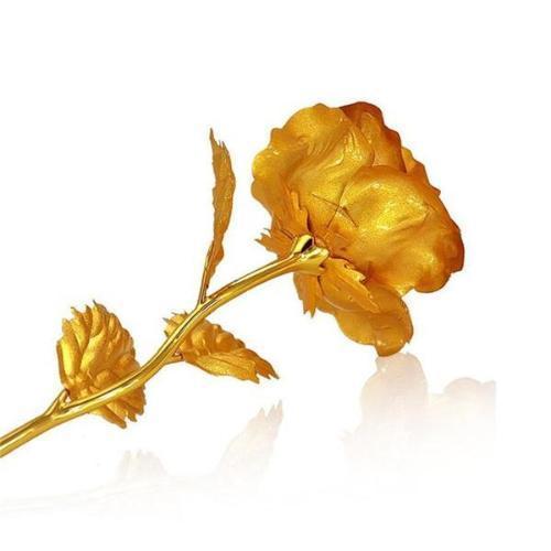Rose Plaquée Or-Rose D'Or 24K