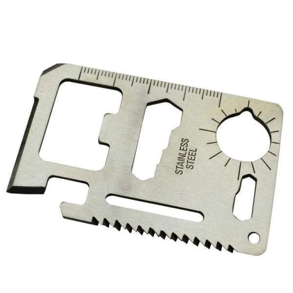 Couteau Carte Extérieure Multi-Fonctions 11 En 1 Argenté