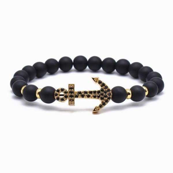 Bracelet De Perles De Lave D'Ancre
