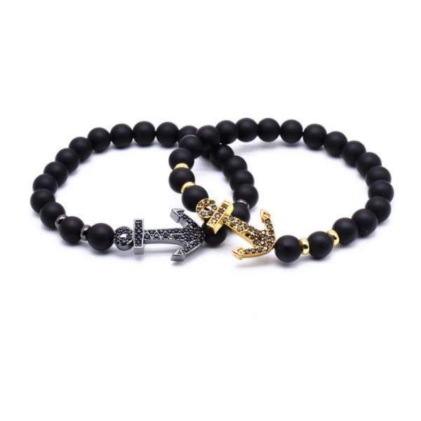 Bracelet De Perles De Lave D'Ancre