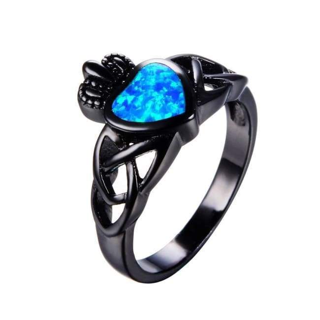 Bague Océan Feu Bleu Opale