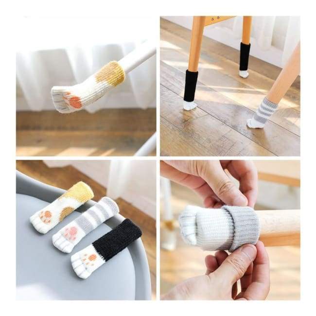Chaussettes Pour Chaise Cat Paw (Lot De 4)