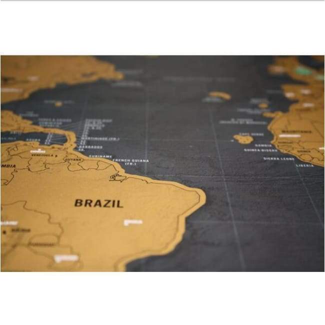 Carte Du Monde À Gratter De Luxe