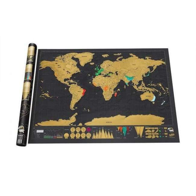 Carte Du Monde À Gratter De Luxe