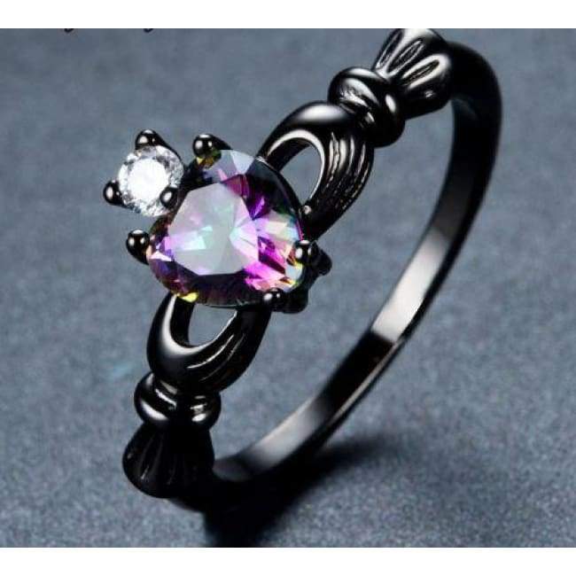 Bague Coeur Opale De Feu
