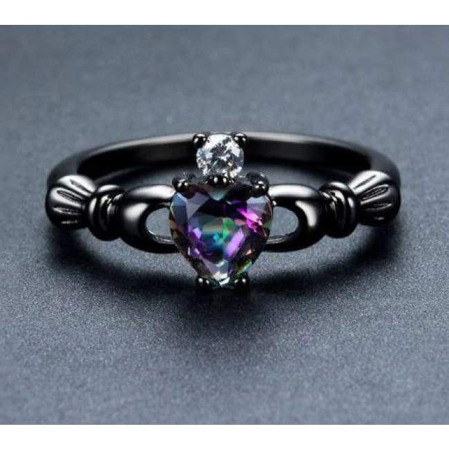 Bague Coeur Opale De Feu