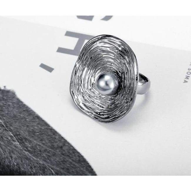 Bague Perle Géométrique