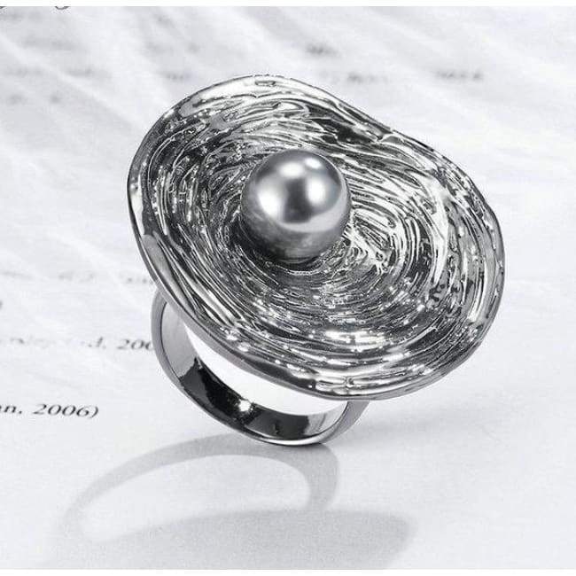 Bague Perle Géométrique