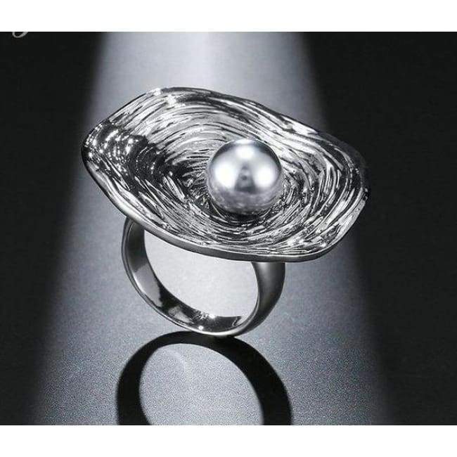 Bague Perle Géométrique