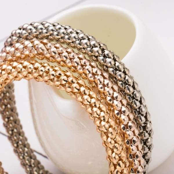 Bracelet Crâne En Cristal Doré 3 Pcs/Ensemble
