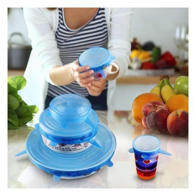 Couvercles Étirables En Silicone Pour Cuisine (Ensemble De 6)