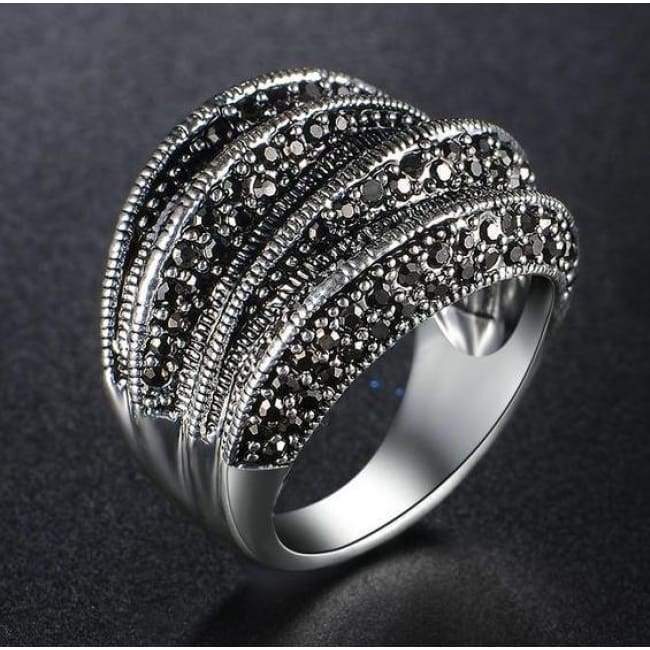 Bague Grande Marcassite Pavée
