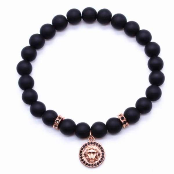 Charm Tete De Lion Avec Perles Noires Mat