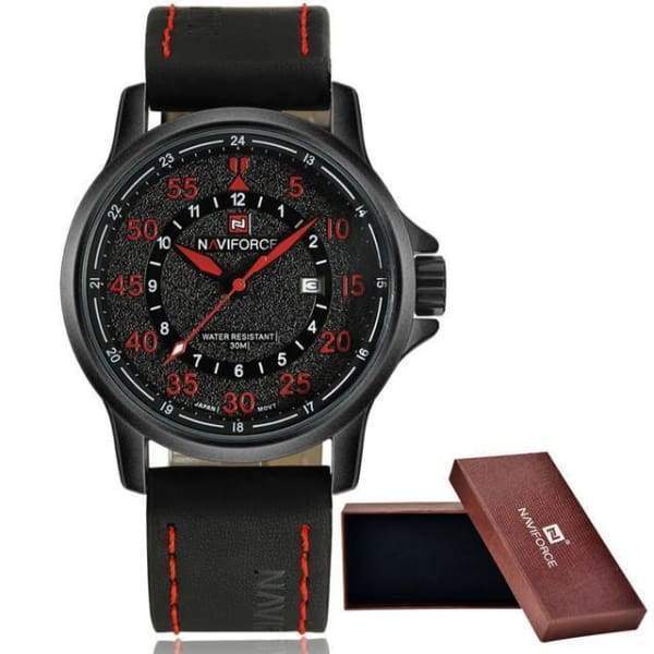 Montre De Sport En Cuir 3Atm Pour Homme