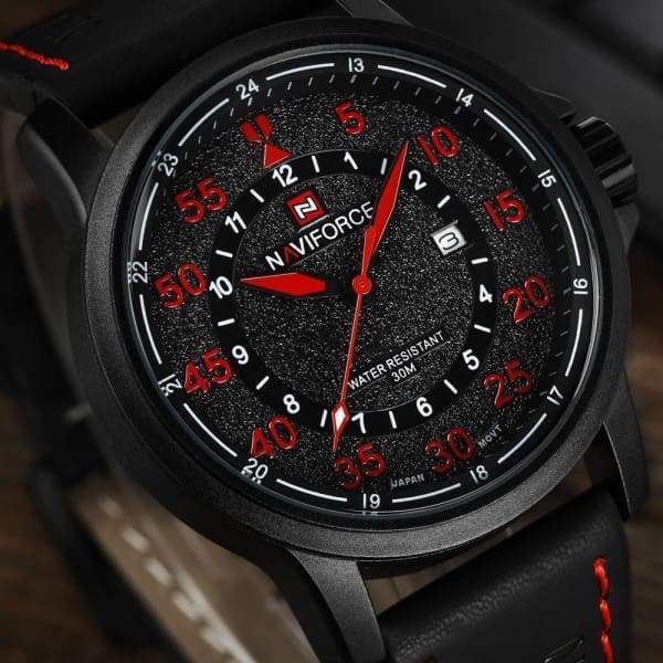 Montre De Sport En Cuir 3Atm Pour Homme