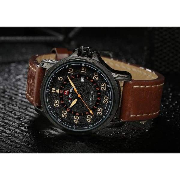 Montre De Sport En Cuir 3Atm Pour Homme