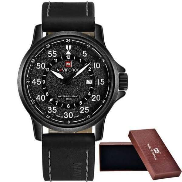 Montre De Sport En Cuir 3Atm Pour Homme