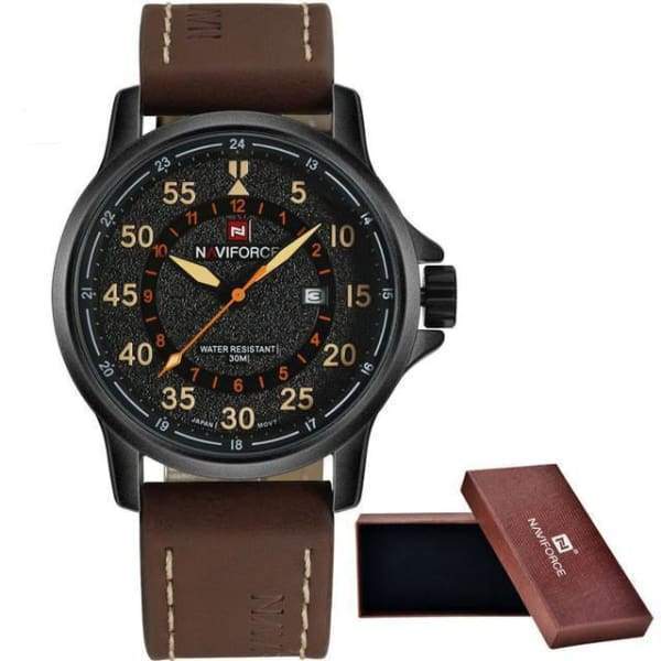Montre De Sport En Cuir 3Atm Pour Homme