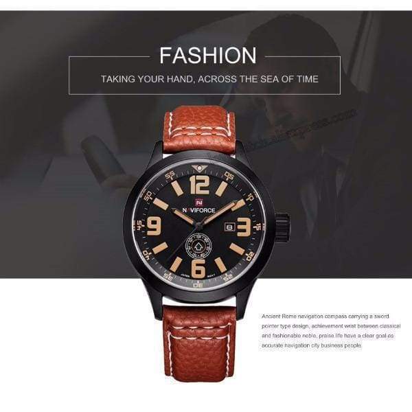 Montre Sport En Cuir Pour Homme