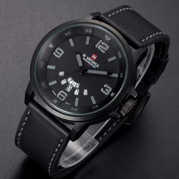 Montre De Sport À Quartz Avec Bracelet En Cuir Pour Homme
