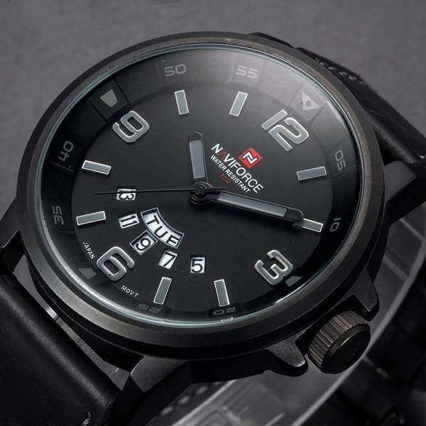 Montre De Sport À Quartz Avec Bracelet En Cuir Pour Homme