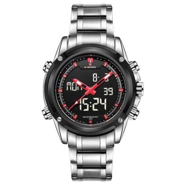 Montre Analogique Et Numérique Lumineuse De Luxe À Affichage À Cristaux Liquides Militaire Pour Homme