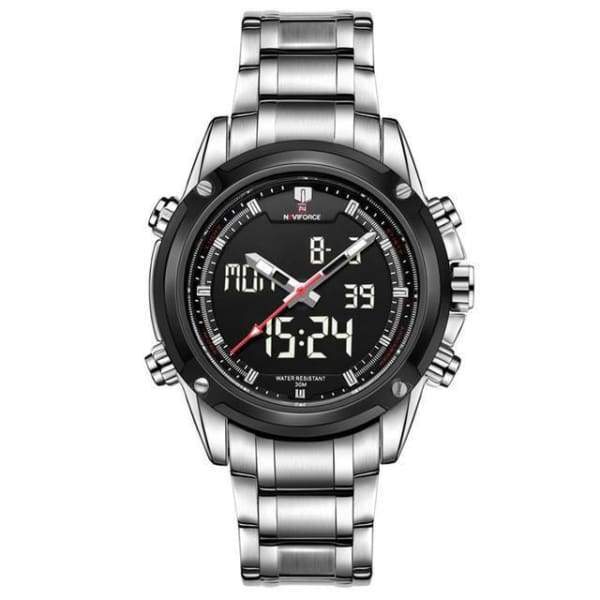 Montre Analogique Et Numérique Lumineuse De Luxe À Affichage À Cristaux Liquides Militaire Pour Homme