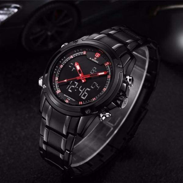 Montre Analogique Et Numérique Lumineuse De Luxe À Affichage À Cristaux Liquides Militaire Pour Homme