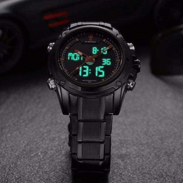 Montre Analogique Et Numérique Lumineuse De Luxe À Affichage À Cristaux Liquides Militaire Pour Homme