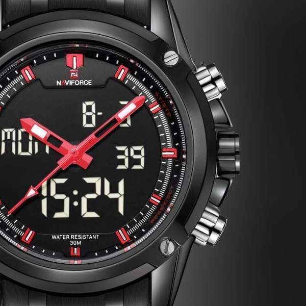 Montre Analogique Et Numérique Lumineuse De Luxe À Affichage À Cristaux Liquides Militaire Pour Homme