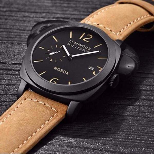 Montre De Luxe Pour Homme Avec Bracelet En Cuir