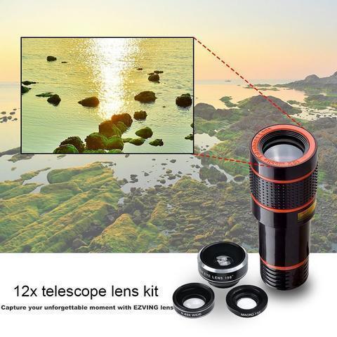 Objectif Téléobjectif Hd Avec Zoom 12X Thinkzoom Pour Iphone, Samsung Et Smartphones Android