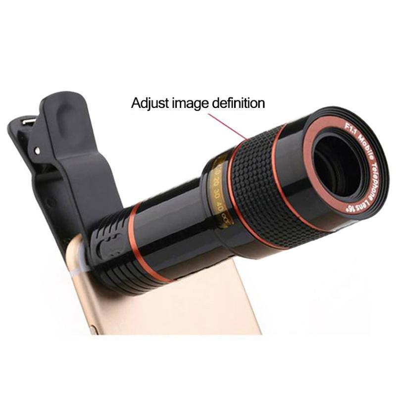 Objectif Téléobjectif Hd Avec Zoom 12X Thinkzoom Pour Iphone, Samsung Et Smartphones Android