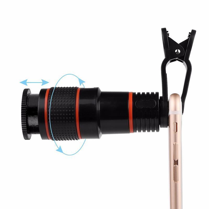 Objectif Téléobjectif Hd Avec Zoom 12X Thinkzoom Pour Iphone, Samsung Et Smartphones Android