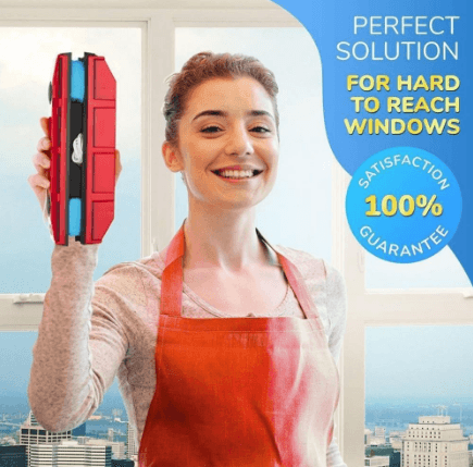 Laveur De Vitres Magnétique-Brosse Double Face