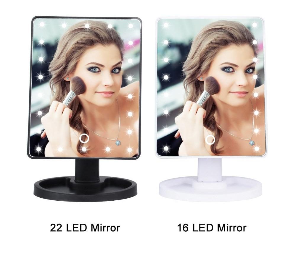 LED Écran Tactile 22 Lumière Maquillage Miroir Table De Bureau Maquillage  Miroirs Grossissants 3 Pliant Réglable Miroir DHL Livraison Gratuite Du  14,73 €