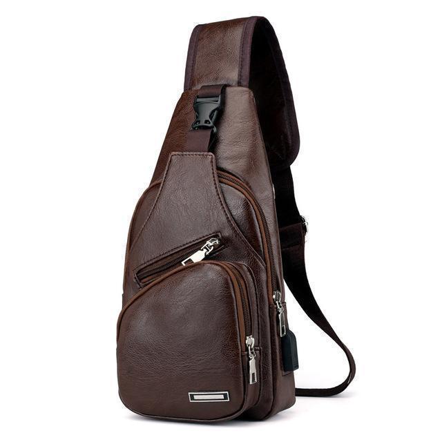 Sac À Bandoulière En Cuir Avec Port De Chargement