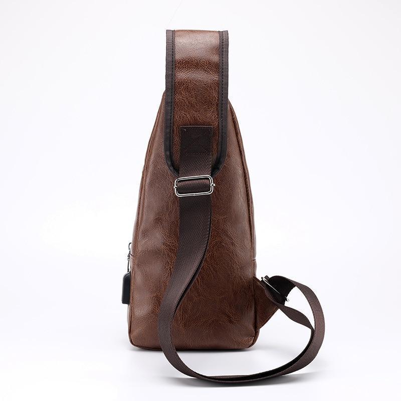 Sac À Bandoulière En Cuir Avec Port De Chargement